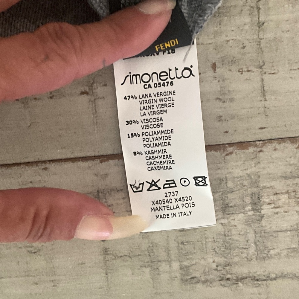 Fendi Black and Gray Knit Cape/Poncho - Picture 5 of 5